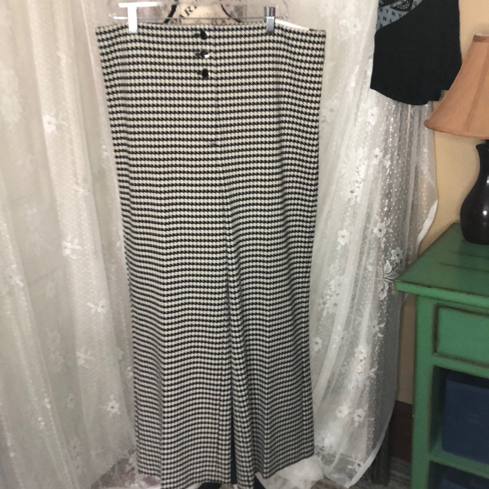 Ann Taylor Factory NWT Straight Crop High Rise Houndstooth Pants Size 14